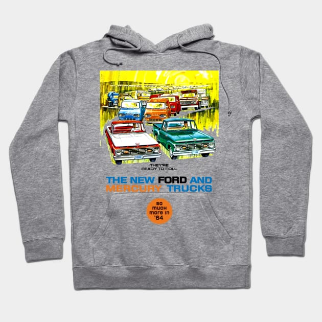 1964 FORD TRUCKS - advert Hoodie by Throwback Motors